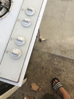 Microwave plus 2 piece stove - last pic is set up