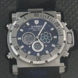 S-FORCE Zeus Original Stainless Steel Chronograph Swiss Watch for Men. 