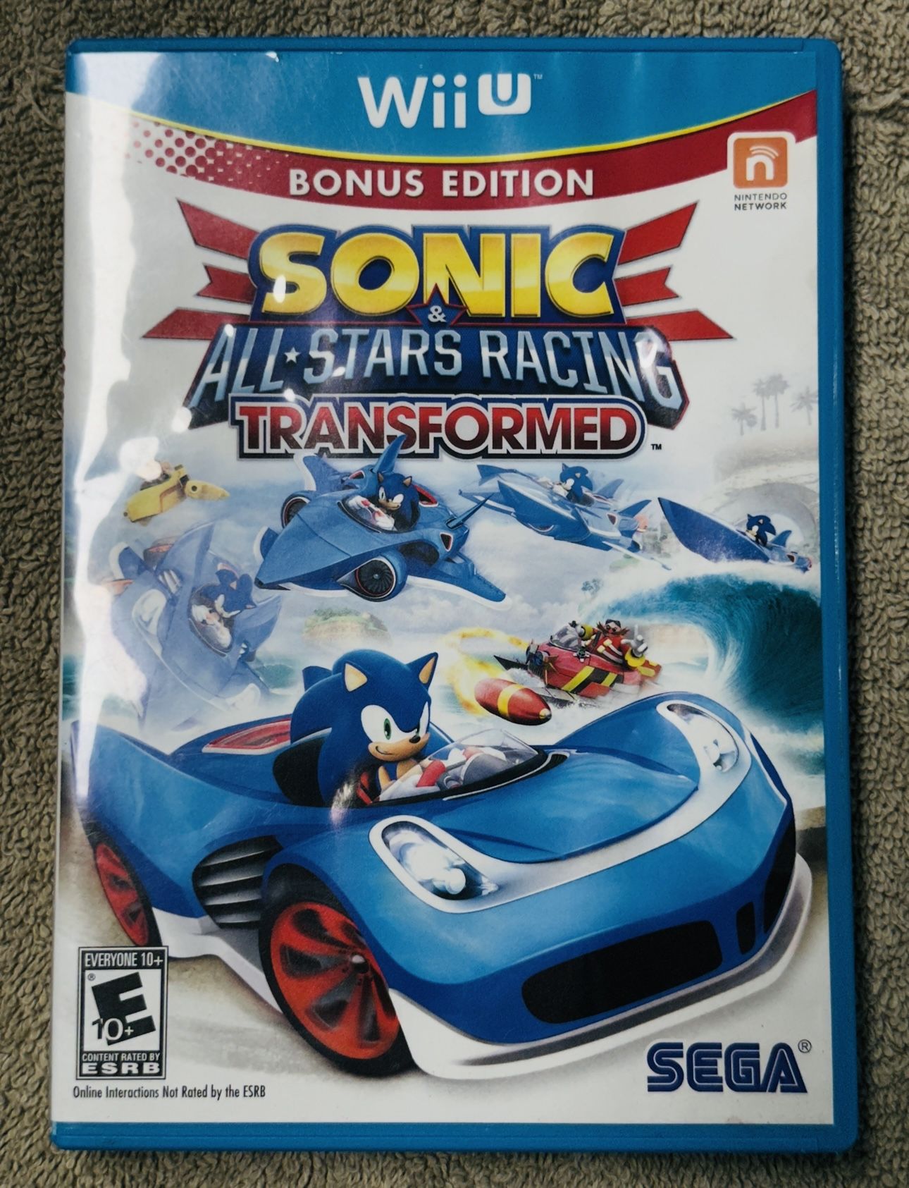 Sonic & All-Stars Racing Transformed (Nintendo Wii U, 2012) Tested And Works