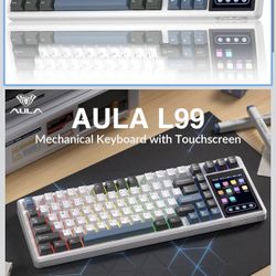 Aula L99 Wireless Mechanical Gaming Creamy Keyboard with Smart Touch Screen Tri-Mode Hot Swappable Custom Keyboard,RGB Backlit,PBT Keycap,Gasket Mount