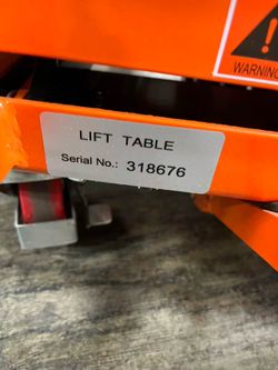 Hydraulic Manual Scissor Lift Table Cart 330 lbs Capacity, 29.1" Extended Table Height, T-2012
