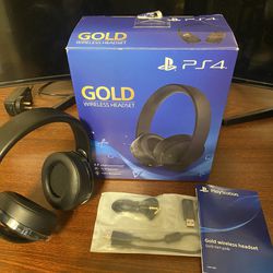 Gold Wireless Stereo Headset -PlayStation 
