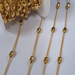 Saturn: Electro Plated Gold Chain./ Saturn: Cadena En Baño De Oro.