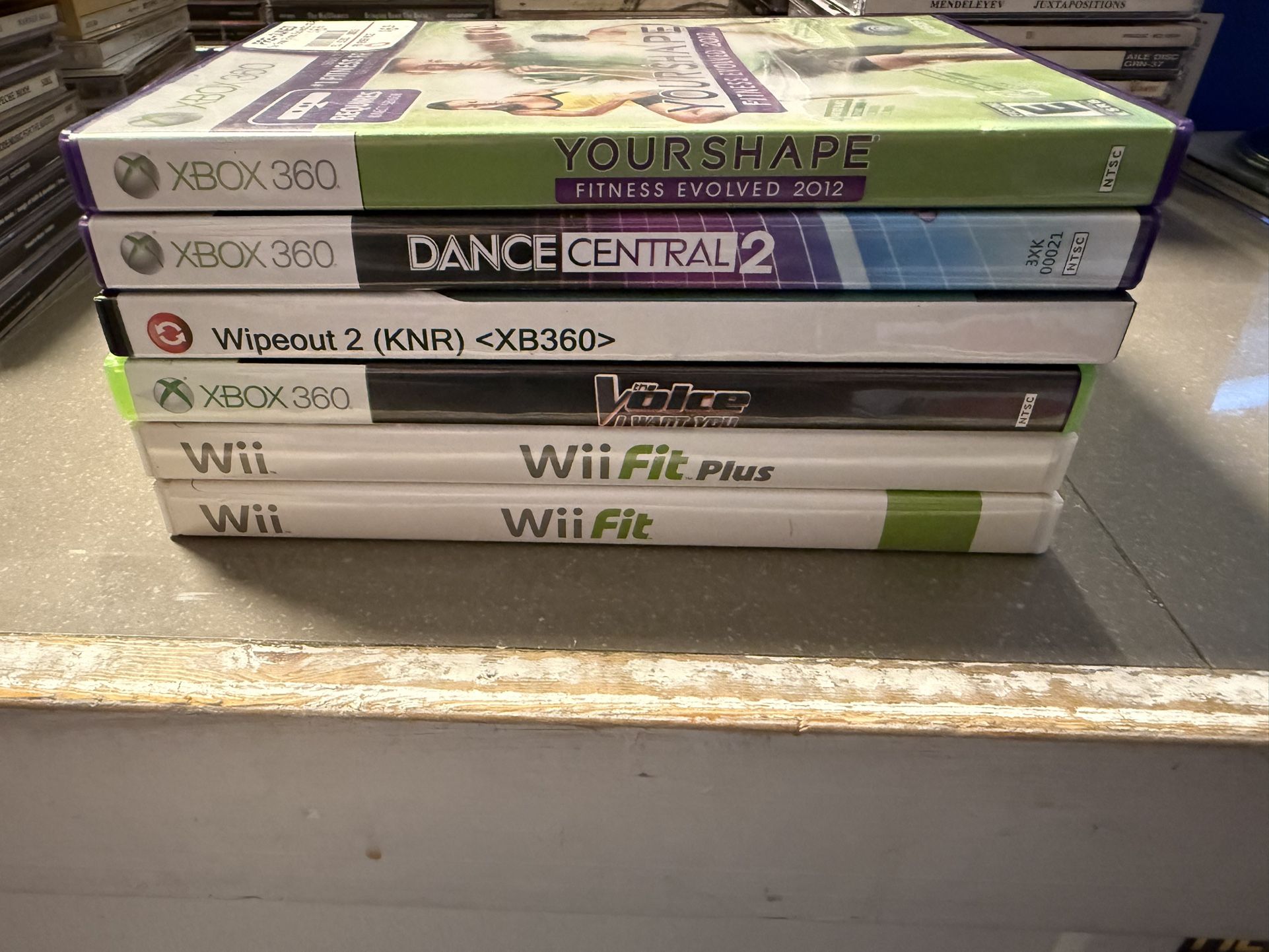 Xbox 360 Kinect Game and Wii Game Bundle