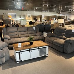 Manual Reclining Sofa And Loveseat 