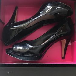 Vince Camino Heels- Black Patent Leather