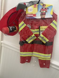 Firefighter Costume 7 Piece, Size 3-4