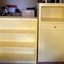 Bookcase Shelf and Storage Cabinet Set