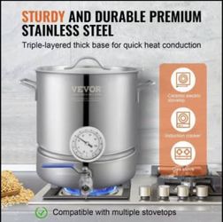 533^Stainless Steel Kettle, 5 GALLON Brewing Pot,