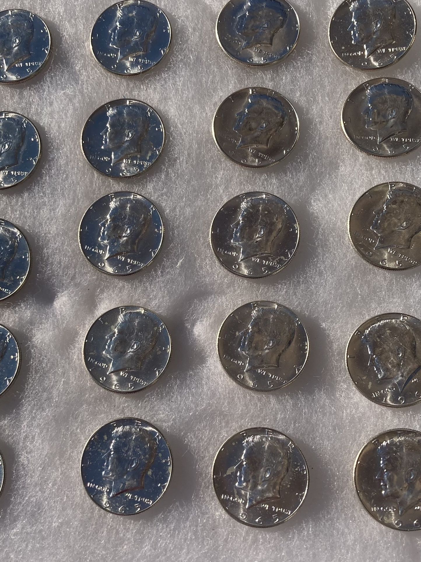 1965 Mint Uncirculated Kennedy half dollars 20 Total.