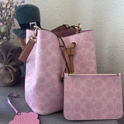 Coach Pink Powder Bucket Nah 