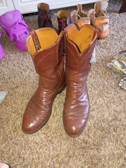 Luchese ostrich skin boots