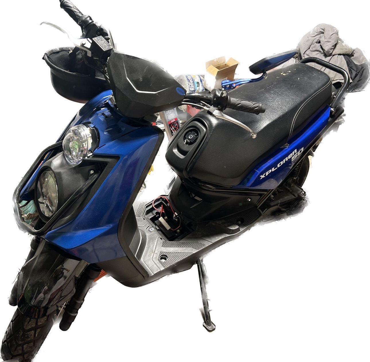 Blue Sonic 50cc Moped