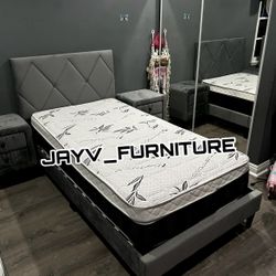 New Twin Bed Frame With Mattress 