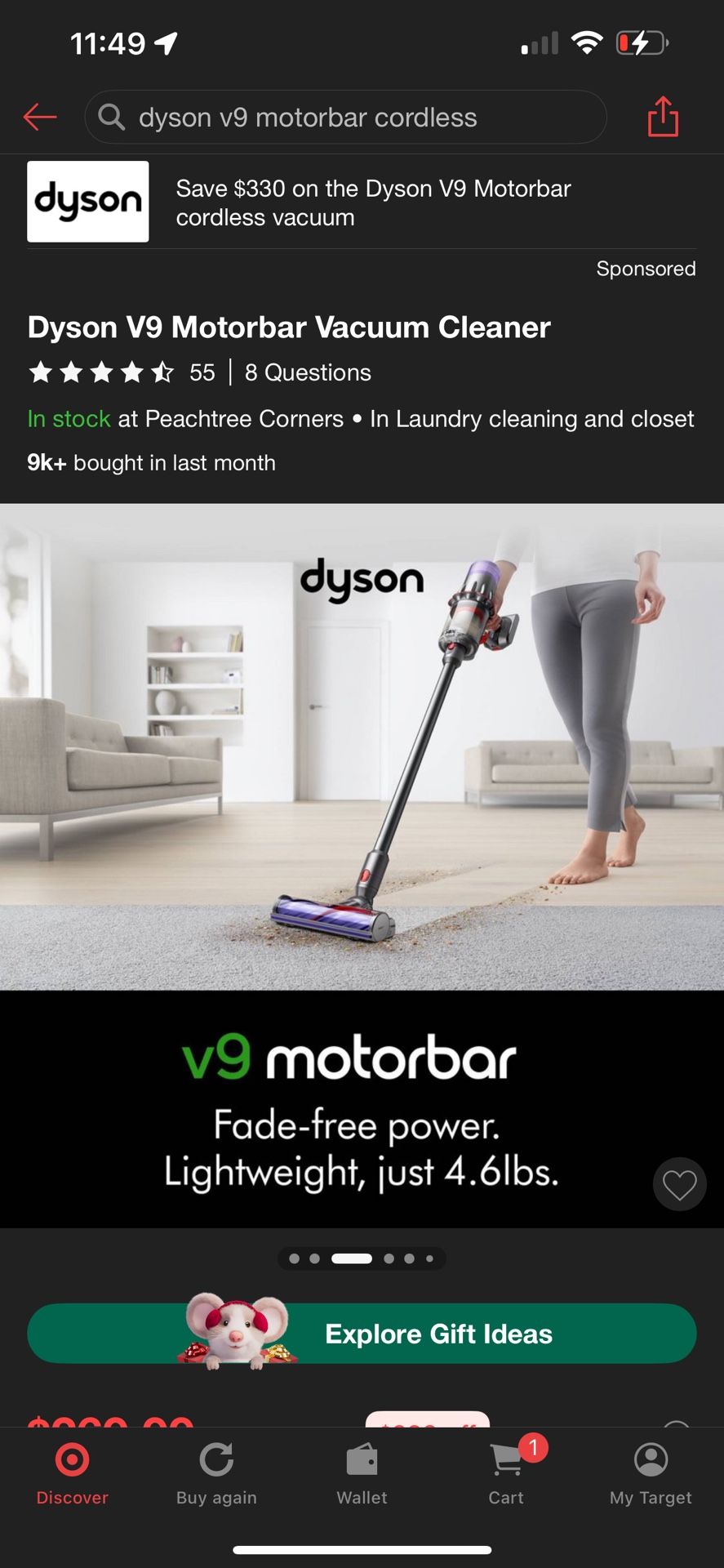 For Sale Dyson V9 Vacuum 
