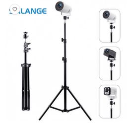 Salange Universal Projector tripod stand,Adjustable Height, Easy to Carying for Travel, Portable Projector Mount with 1/4" Screw, Black
