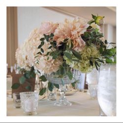 Pedestal Glass Vases 