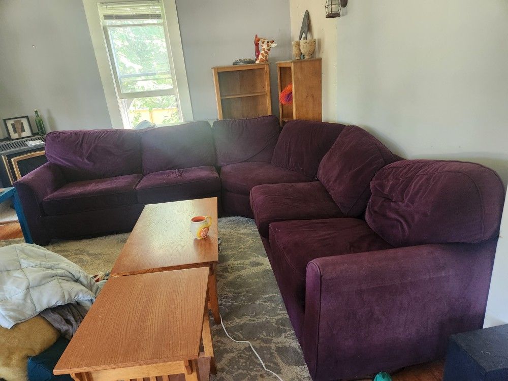 FREE Large Purple Sectional Couch