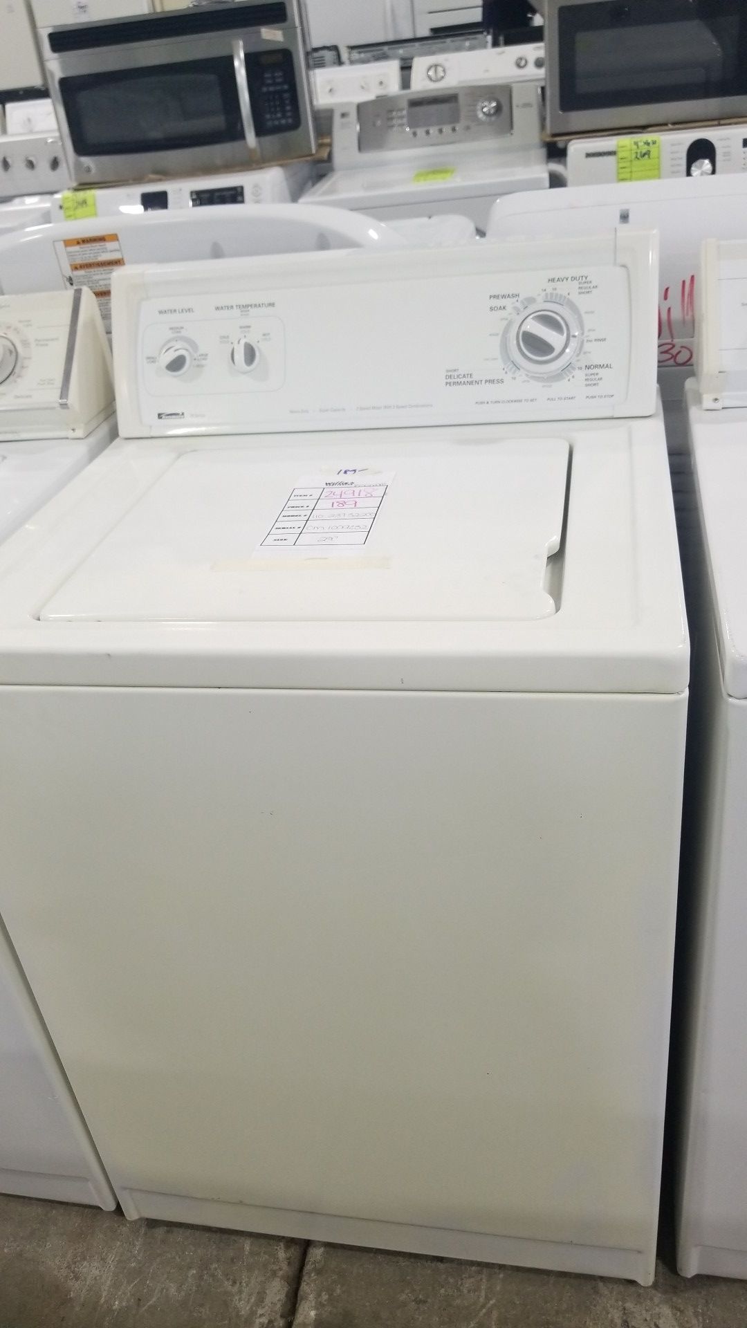 Kenmore top load washer 27inches
