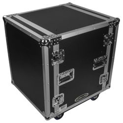 C-Stock Scratch & Dent: Odyssey FZS12W, 12U Shock Mount Rack Flight Case With Wheels