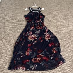 Size 14 Womens Navy Floral Dress