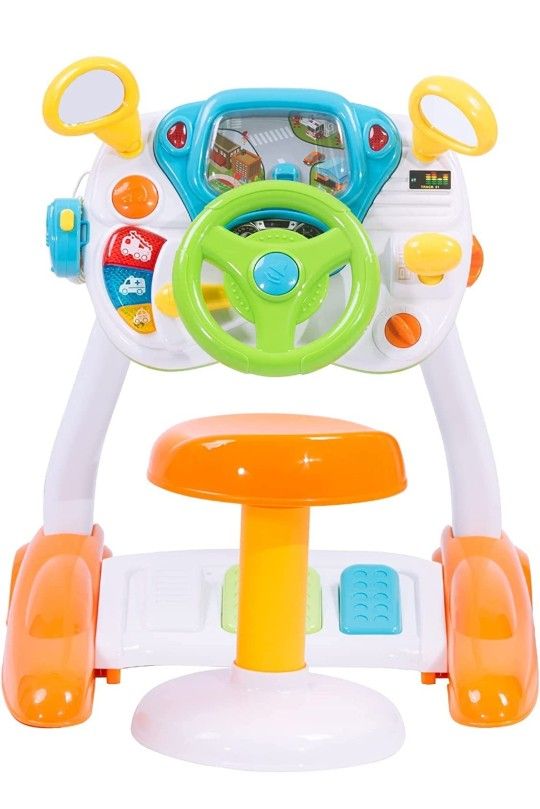 Pretend Ride on Toy Steering Wheel Driving Car Simulate Toys for Toddlers

