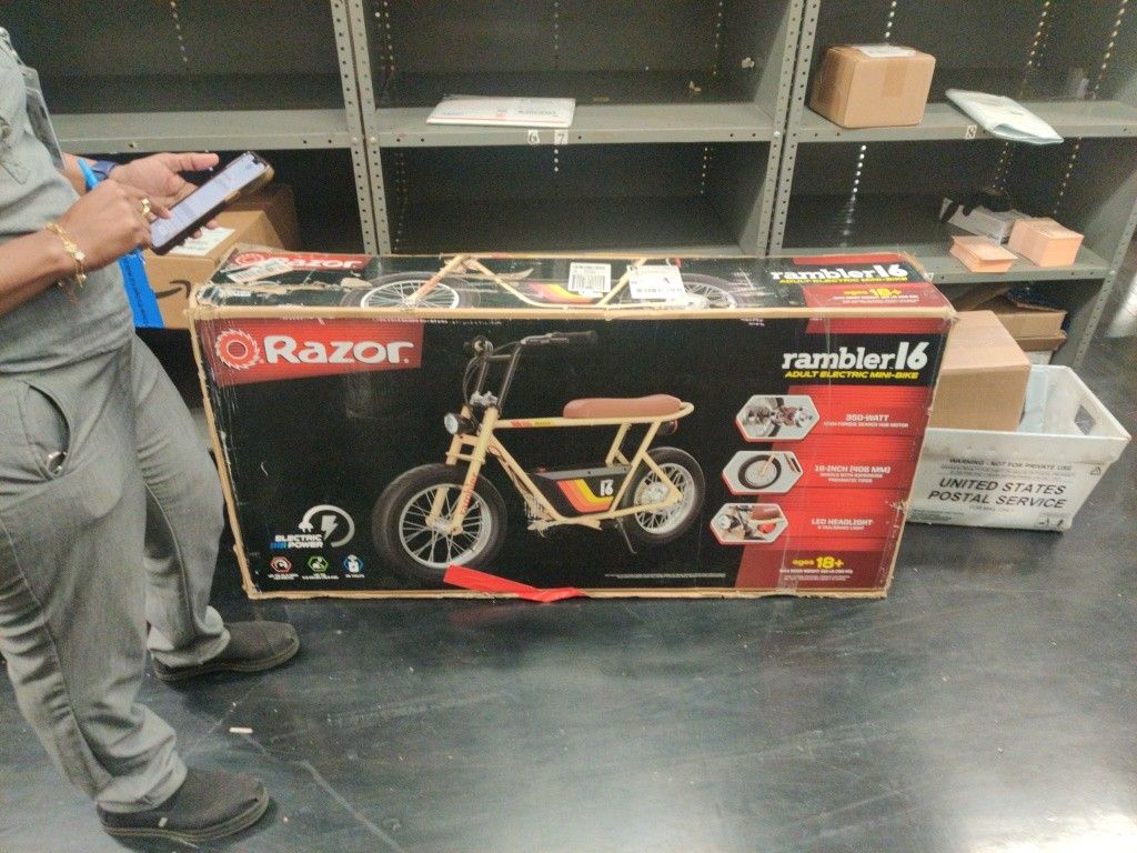 Razor Rambler 16 Electric Minibike Tan color