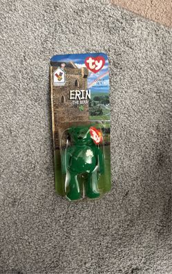 Rare McDonald’s Ty Beanie Baby Erin The Bear 1997 Retired Plush Toy Irish