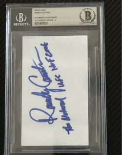 Randy Couture Signed BAS Slabbed 3x5 UFC HOF 2006 MMA Legend