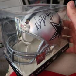 Autographed Dalles  Cowboys Mini Helmet