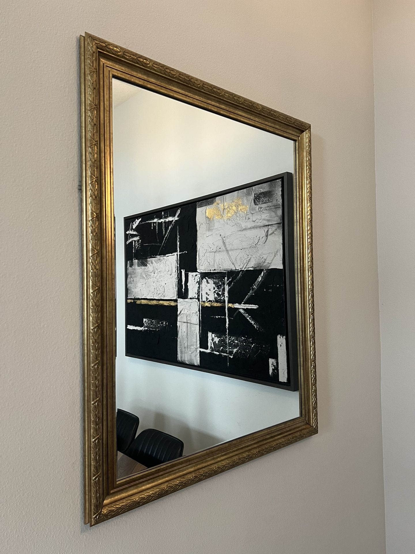 45x35 Gold Antique Inspired Mirror