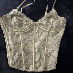 olive Green Corset Top
