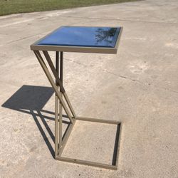 Golden mirrored side table 