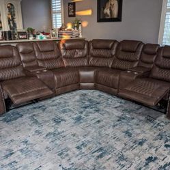 New Brown Recliner Sectional Couch $50 Down Payment 