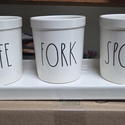 Rae Dunn Silverware Holder