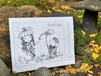 Note Card Set of 10 -- Whimsies - Illustrations & Stationery