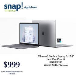 Microsoft Surface Laptop 5, 13.5”, Intel Evo Core i5 – 8GB DDR5, 256GB