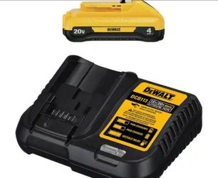 Battery and Charger, 20V MAX Compact Lithium-Ion 4.0Ah Battery 12V to 20V MAX Charger.