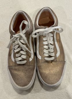 Old Skool Rose Gold Vans Sz 8