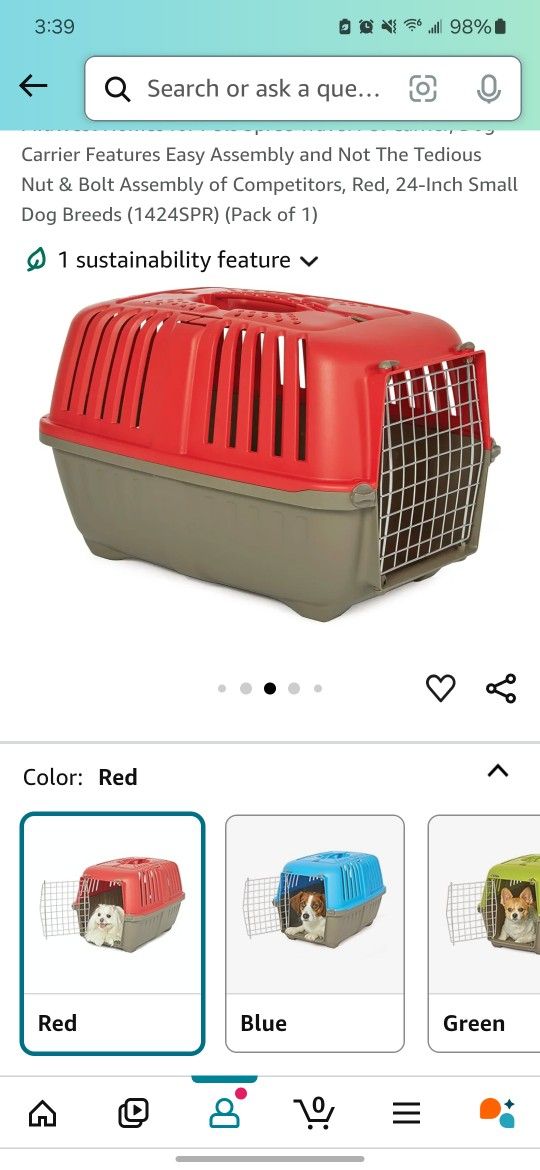 Two 24 Inch Small Dog Kennel/carrier
