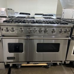 VIKING 48”WIDE ALL GAS RANGE STOVE STAINLESS STEEL 8 BURNERS 