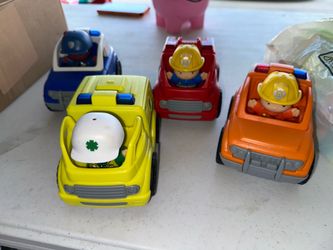 Set of 4 first responders trucks