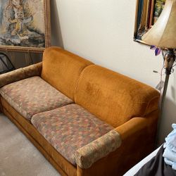 Vintage Orange Couch - Great Condition!
