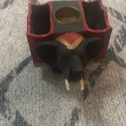  Vintage Swank Elephant Desk Caddy 