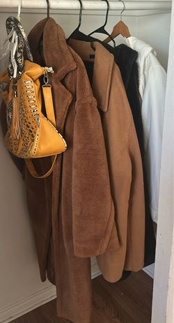 Fur coats and purse
