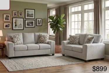Sofa and loveseat set