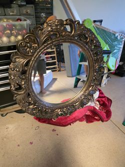 Vintage round mirror