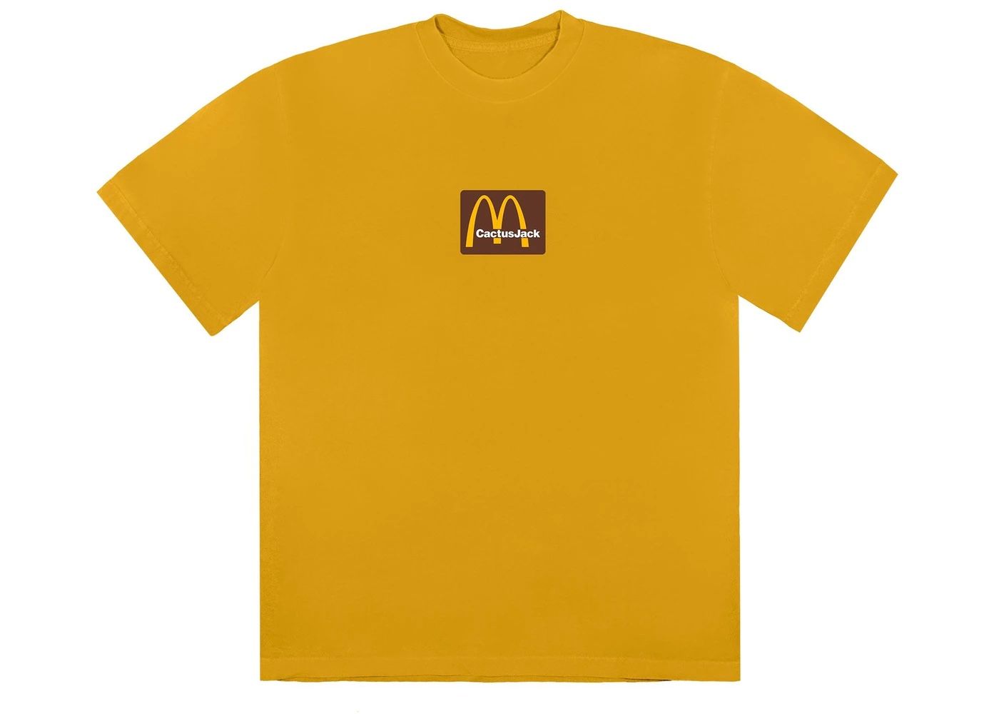 Travis Scott x McDonald's Sesame III T-shirt Gold Yellow Size Large