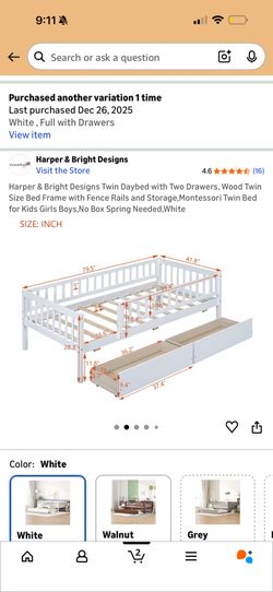 Full Size Bed