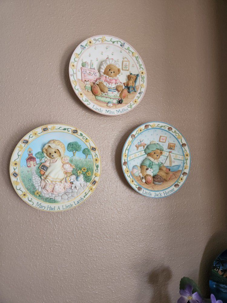 Cherished Teddy Figurine and Plate Collection 